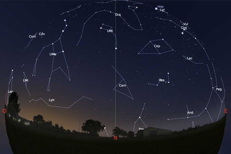 carte des constellations hemisphere nord