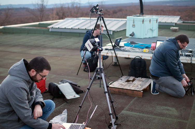 Setting up the cameras