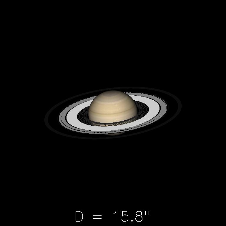 Saturne le 16 mars 2020