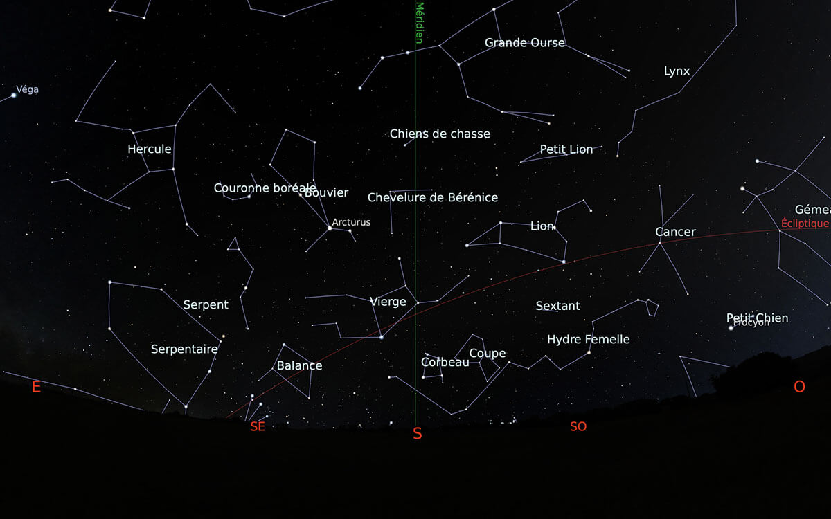 carte du ciel sud du mois de mai 2020