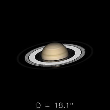 Saturne le 16 juin 2020