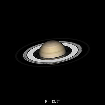 Saturne le 16 juillet 2020