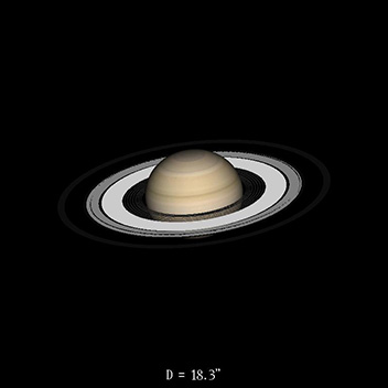 Saturne le 16 août 2020