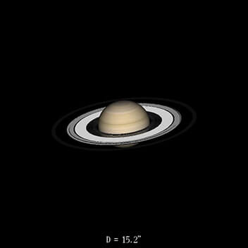 Saturne le 16 janvier 2021