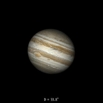 Jupiter le 16 mars 2021