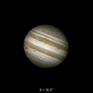 Jupiter le 16 avril 2021