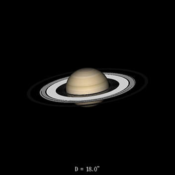 Saturne le 16 juin 2021