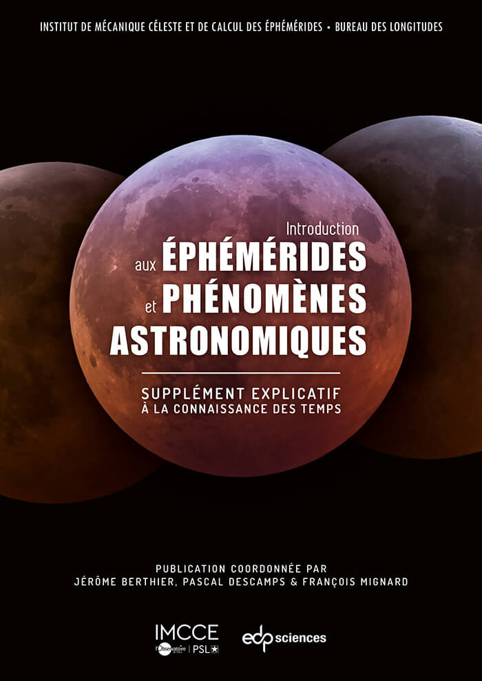 Première de couverture de l’Introduction aux éphémérides et phénomènes astronomiques