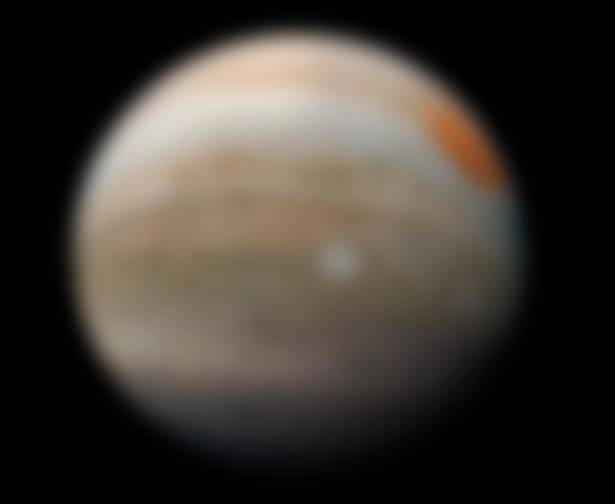 Jupiter photographiée par la sonde Juno le 19 février 2019