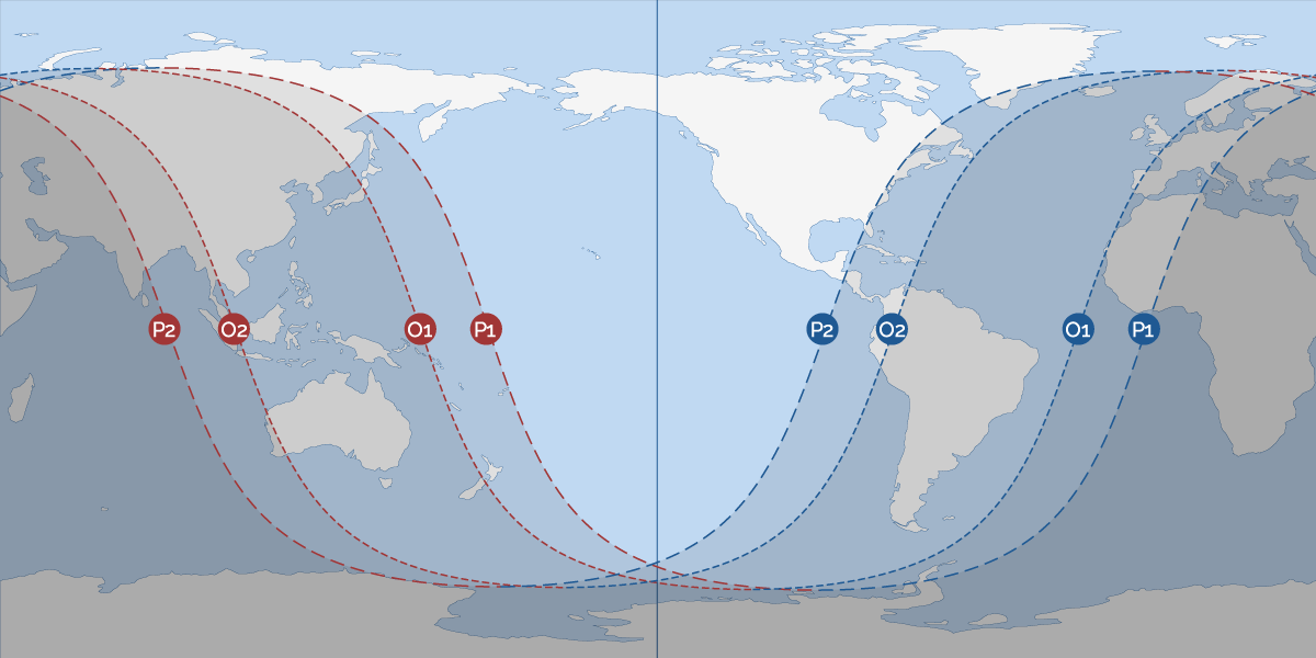 Carte de visibilité de l’éclipse partielle de Lune du 19 novembre 2021