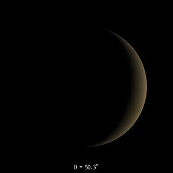 Vénus le 16 décembre 2021