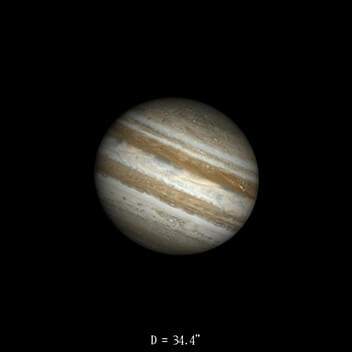 Jupiter le 16 janvier 2022