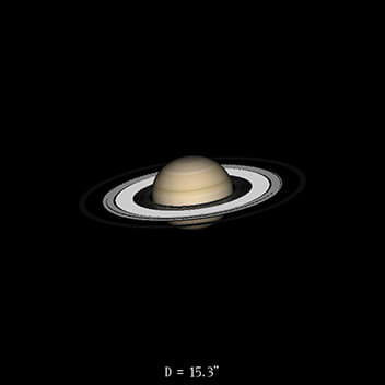 Saturne le 16 janvier 2022