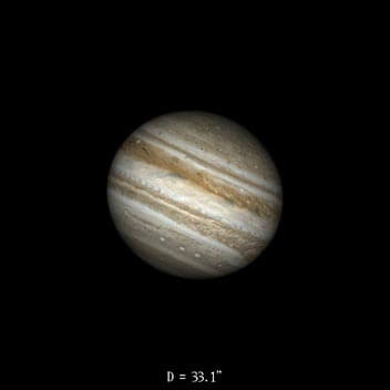 Jupiter le 16 mars 2022