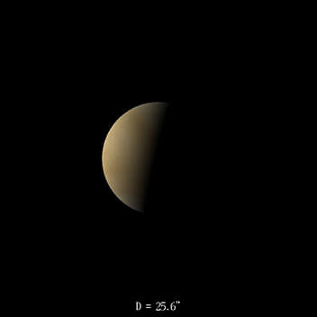 Vénus le 16 mars 2022