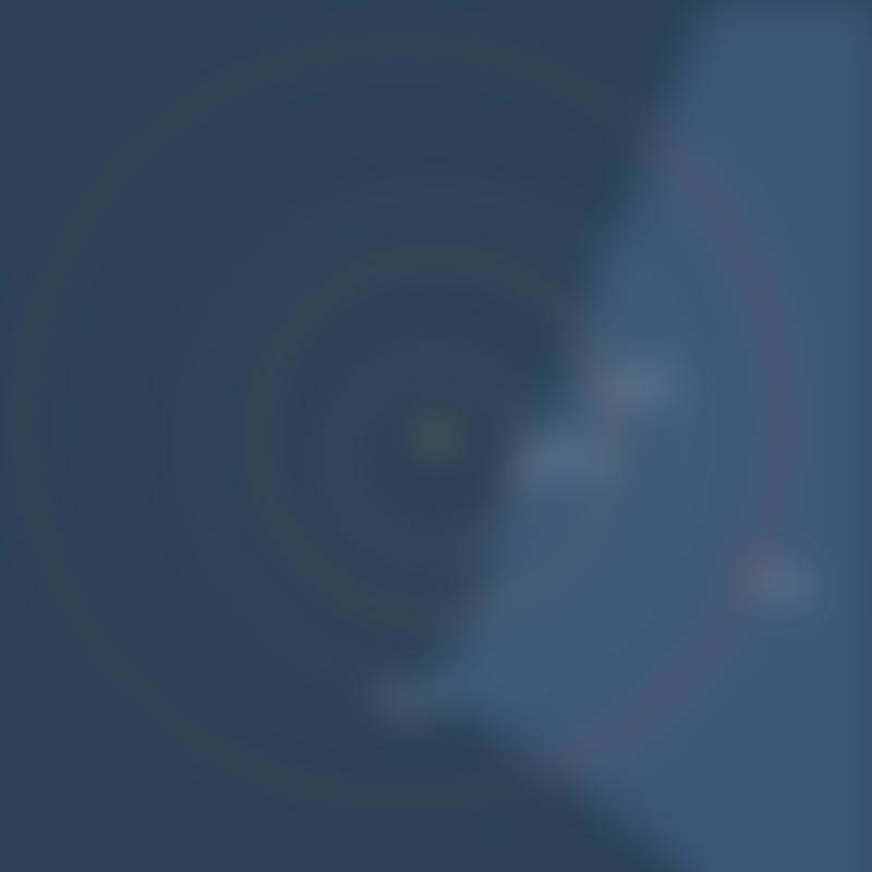 Le grand alignement de planètes du 22 juin 2022 vu depuis l’espace. La zone claire matérialise l’amplitude angulaire en longitude de 104° du secteur contenant les 7 planètes et la Lune.