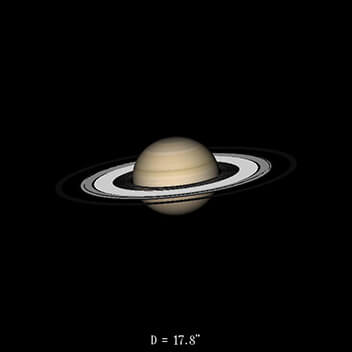 Saturne le 16 juin 2022
