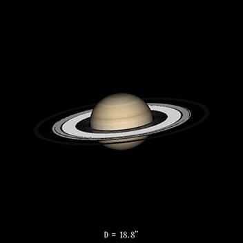 Saturne le 16 août 2022