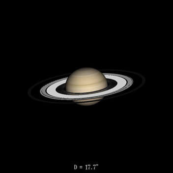 Saturne le 16 octobre 2022