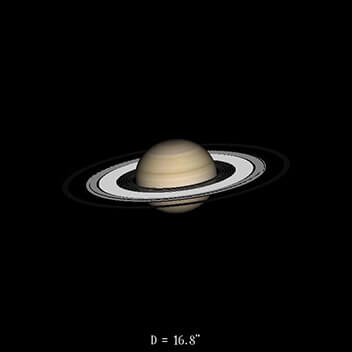 Saturne le 16 novembre 2022