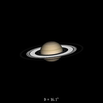 Saturne le 16 décembre 2022