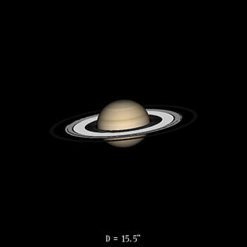 Saturne le 16 janvier 2023