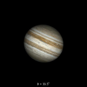 Jupiter le 16 mars 2023