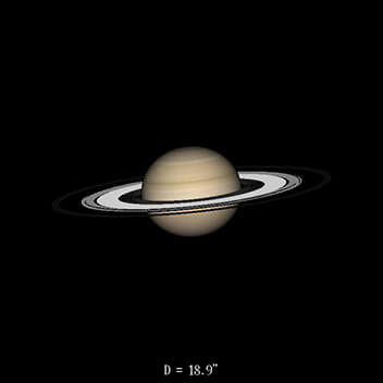 Saturne le 16 août 2023