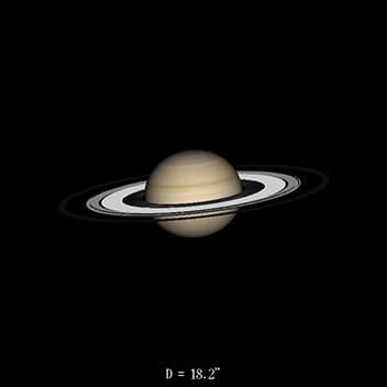 Saturne le 16 octobre 2023