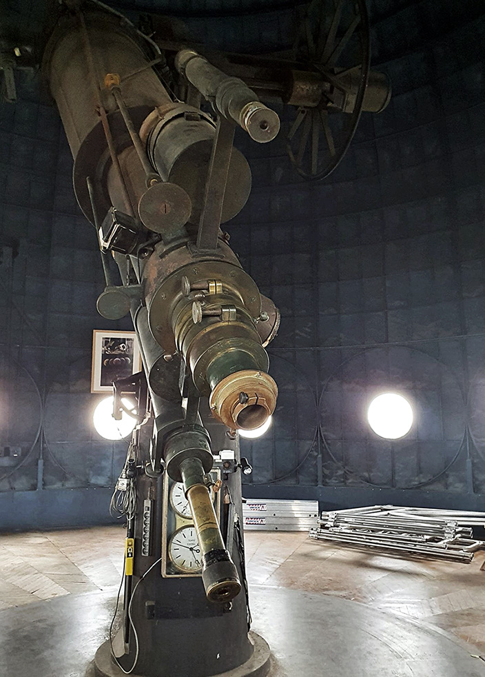 L’ancienne bonnette en place sur la lunette Arago