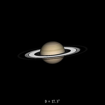 Saturne le 16 novembre 2023