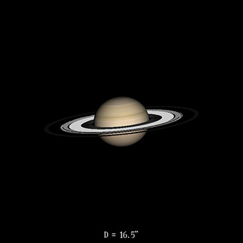 Saturne le 16 décembre 2023
