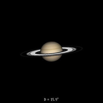 Saturne le 16 janvier 2024