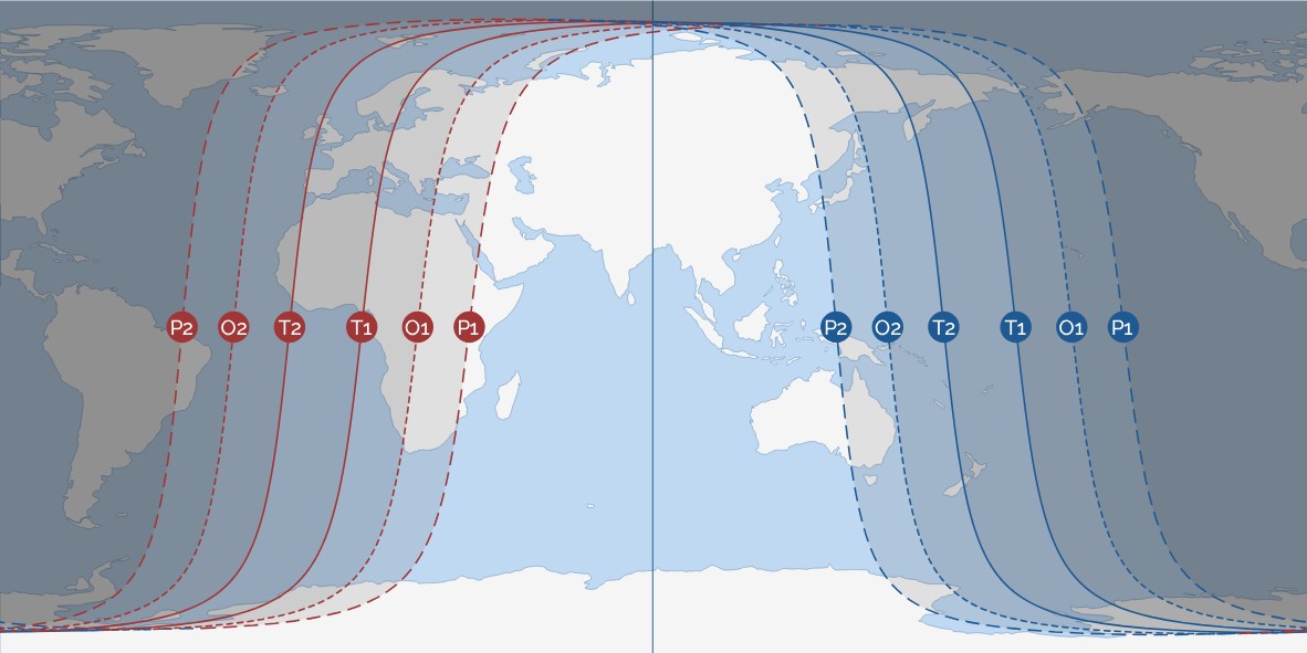 Carte de visibilité de l’éclipse totale de Lune du 7 septembre 2025.